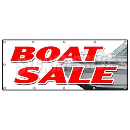 SIGNMISSION BOAT SALE BANNER SIGN new used sailboats powerboats service financing B-120 Boat Sale